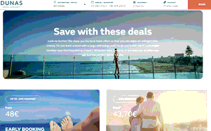 Preview 2 of the Dunas Hotels & Resorts website