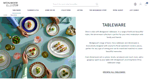 Preview 2 of the Wedgwood website