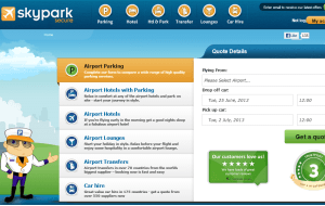Preview 3 of the SkyParkSecure Airport Parking website