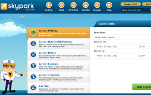 Preview 2 of the SkyParkSecure Airport Parking website