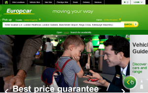 Preview 3 of the Europcar website