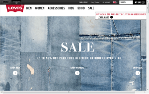 Preview 2 of the Levis website