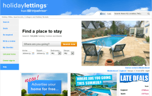 Preview 3 of the Holiday Lettings website