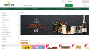 Preview 2 of the Morrisons website
