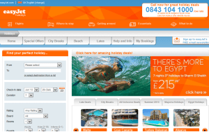 Preview 3 of the easyJet holidays website
