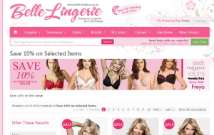 Preview 4 of the Belle Lingerie website
