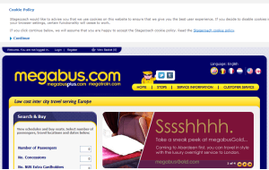 Preview 3 of the Megabus website