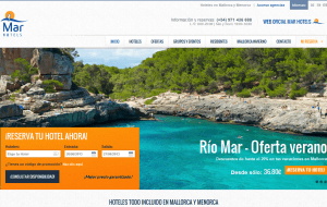 Preview 3 of the MAR Hotels website