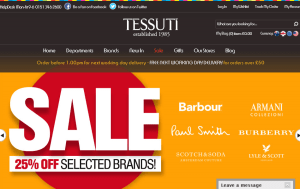 Preview 3 of the Tessuti website