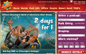 Preview 3 of the Chessington Holidays website