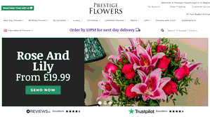 Preview 2 of the Prestige Flowers website
