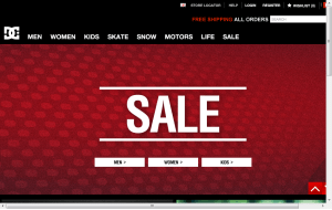 Preview 2 of the DC Shoes website
