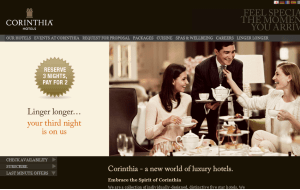 Preview 3 of the Corinthia Hotels website