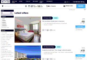 Preview 3 of the H10 Hotels website