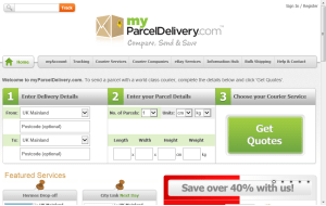 Preview 3 of the My Parcel Delivery website