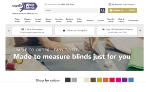 Preview 2 of the Swift Direct Blinds website