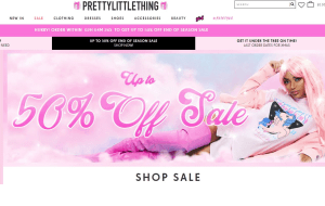 Preview 2 of the Pretty Little Thing website