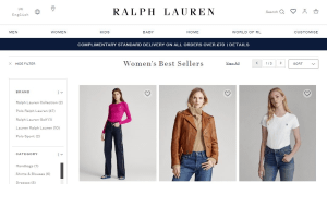 Preview 2 of the Ralph Lauren website