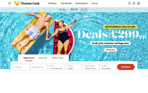 Preview 2 of the Thomas Cook website